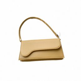 2021 Nuevo estilo minimalista PU Cuero Menger Bag Women's FI rectangular portátil axila pequeño bolso de viaje 88ZA #