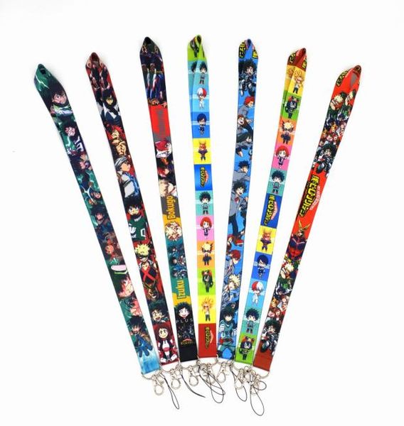 2021 Nouveau My Hero Academy Japan Anime Lanyard ID Holder Keys Téléphone Mobile Neck ID Holders For Car Key ID Carte Mobile Phon5684678