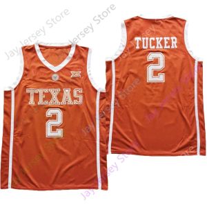 2021 New NCAA College Texas Longhorns Jersey 2 Tucker Amarillo Tamaño S-3XL Bordado Todos Ed Hombres Jóvenes