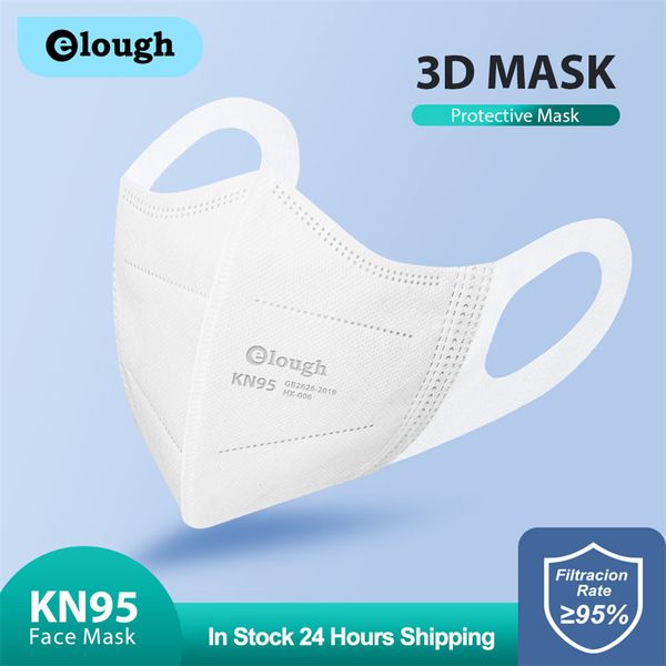 Masques respiratoires KN95 pour adultes, en coton élastique, confortable, 3D, respirant, unique, joint en acier fin