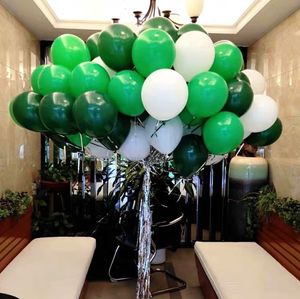 Party de Noël fournit 10 pouces d'épaisseur vert foncé ballon de la fête d'anniversaire de Sen.