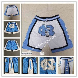 2021 Nouveau short de basket-ball North Carolina Tar Heels Just Mens Don Michigan Wolverines Black Mamba Lower Merion High School Pocket