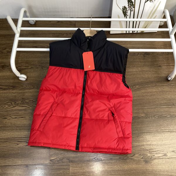 Veste bouffante brodée pour homme, parka décontractée de marque, chaude, pour le Ski, gilet facial, 60 rouge, nouvelle collection hiver 2021