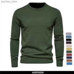 2021 neue Oansatz Pullover männer Pullover Casual Einfarbig Warme Pullover Männer Winter Mode Schlanke Herren Pullover 11 Farben q230830