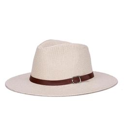 Chapeau Panama d'été pour femmes et hommes, chapeau de paille de plage, Protection UV, nouvelle collection 2021, 80826504270789