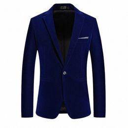 2021 Nouveau pleuche hommes de haute qualité costume d'affaires décontracté / mâle slim fit fi automne blazers vestes / vêtements pour hommes manteaux S-5XL b4hT #