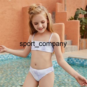 2021 Nieuwe Paars Tie-Dye 4-14 jaar Kinderen Badmode Voor Meisjes Badpak Kids Beach Wear Badpak Leuke Bikini Set