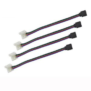 2021 nouveaux connecteurs de lumière de bande de LED rvb 10mm 4PIN pas de câble de soudure câble de carte PCB à 4 broches adaptateur femelle pour SMD