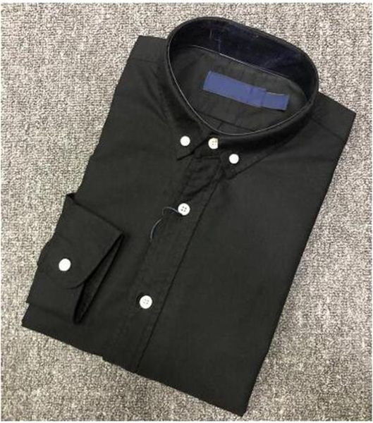 2021 Nuevas ventas Camisas famosas para hombres Top Blusa bordada de calidad de caballo pequeño Camisas Manga larga Color sólido Slim Fit Ropa de negocios informal Camisa de manga larga