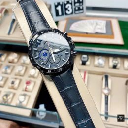 2023 Nouveau six points de luxe montres pour hommes tout le travail du cadran montre à quartz de haute qualité japon top marque chronographe militaire horloge ceinture en cuir