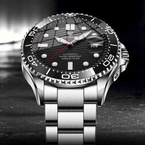 2021 nieuwe sport heren mechanische horloges lige top merk luxe automatische horloge mannen 100 waterdichte datum klok man duik polshorloge Q0524