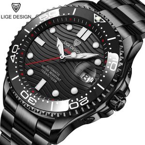 2021 Nieuwe Sports Horloge Lige Topmerk Luxe Mannen Horloges Automatisch Mechanisch Horloge Roestvrij staal Waterdichte Horloge Reloj Hombre Q0524