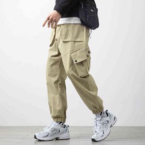 Pantalon Cargo multi-poches pour hommes, kaki noir, jogging, Streetwear décontracté, Baggy, nouvelle mode printemps 2021, G0104