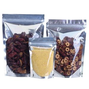 Bolsas de almacenamiento de alimentos de pie, bolsa impermeable a prueba de polvo de papel de aluminio para café, nueces, galletas, aperitivos, té, novedad de 2021