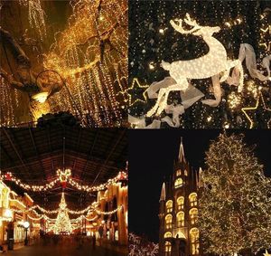 2021 Nieuwe snaarverlichting Wedding Fairy Kerstmis Outdoor Twinkle Decoratie Tree Lights For New Year Holiday Party 220-240V UK AU EU-plug