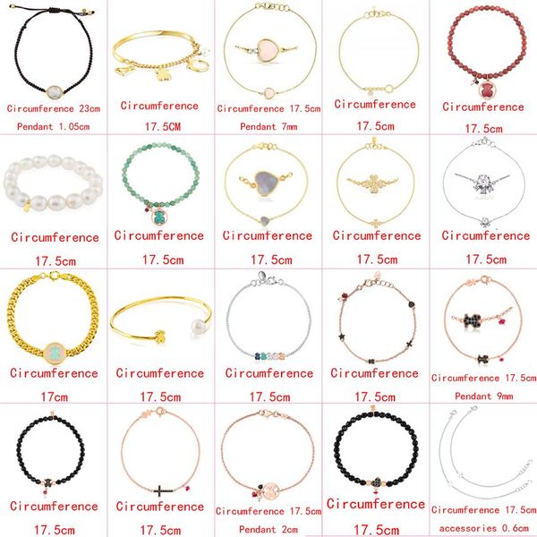 2021 nouveau style 100% 925 argent sterling classique mignon ours doux bracelet mode dames bijoux usine whole248g
