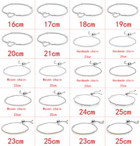 2021 Nieuwe stijl 925 Sterling Silver Fashion Classic Diy Cartoon Youth Gorgeous Trend Creative Basic Chain Bracelet Jewelry Factory Direct Sales