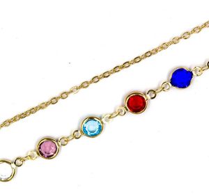 Bracelet de cheville couleur bonbon, nouveau style, tendance, bijou clignotant, 7 couleurs mélangées, vente en gros gratuit, 2021