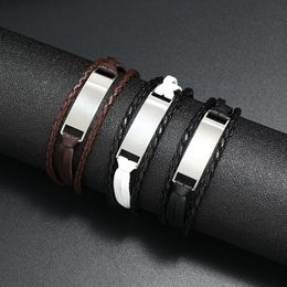 2021 Nieuwe stijl hand geweven multi-layer armbanden combinatie accessoire heren lederen armband mode man sieraden groothandel
