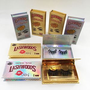 2021 nouveau Style Lashwood paquet 25MM vison cils boîte paillettes or argent cils étui en gros personnalisé LOGO privé