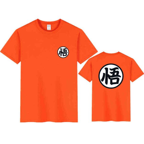 2021 nuevas camisetas de verano Goku disfraz Cosplay Camiseta de manga corta Japón Anime estampado camiseta mujer algodón ropa de hombre Top Tees G220223