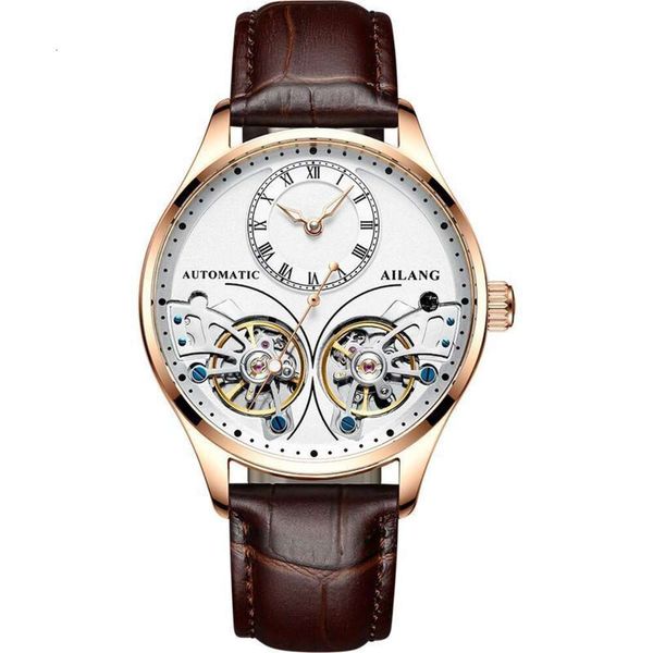 Montre suisse Ailang pour hommes, automatique, mécanique, Double Tourbillon, étanche, nouvelle collection 2021