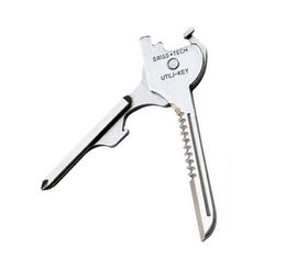 2021 Nieuwe Zwitserse + Tech 6 in 1 Utili-Key Mini Multi Functie Sleutelhanger Platte Schroevendraaier Flesopener Phillips Schroevendraaier Pocket Mes EDC-tool