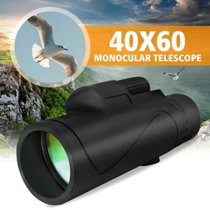 2021 NIEUW! Telescoop Monoculaire 40X60 Zoom Monoculaire Verrekijker Helder Zwak Nachtzicht Pocket Telescoop voor Camping 210319