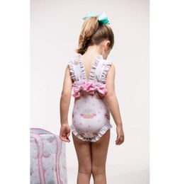 2021 Nouveau enfant en bas âge doux maillots de bain bébé Hawaii vêtements enfants filles noeud papillon enfants marque maillots de bain mignon fille maillots de bain 5zzu1446462