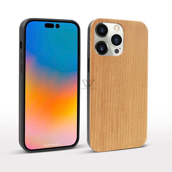 Étuis de téléphone portable Arbre de sculpture sur bois Amortisseur en caoutchouc souple Protection élastique contre les rayures et les collisions pour iPhone 7/8 11 12 13 14 15 Pro Max