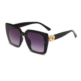 2021 nuevas gafas De sol De protección UV para mujer, gafas cuadradas De montura grande a la moda, Lunette Soleil Femme Marque De Luxe