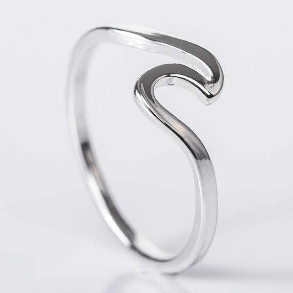 2021 nouvelle vague alliage argent bague breloques or Rose minimaliste bijoux anneaux de mariage pour les femmes saint valentin cadeau en gros