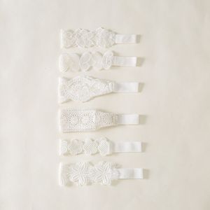 Bandeau élastique en dentelle blanche avec nœud pour cheveux, bandeau à fleurs pour bébés filles, couvre-chef pour enfants, nouvelle collection 2021