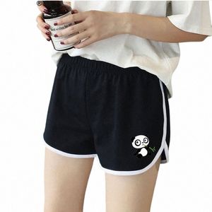 2021 Nouveaux shorts pour femmes Femme Taille haute Mignon Panda Chien Ours Animal Imprimé Seaml Fitn Leggings Gym Formation Lâche Shorts W10O #