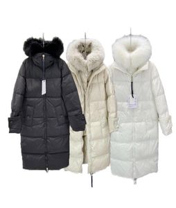 2021 Nouvelle veste de fourrure pour femmes longues parkas longs avec manteau d'hiver femelle à capuche