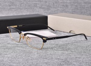 2021 New York Brand Designer Half Frame Lunettes pour hommes Femmes Square Semi Rimless Lunettes Optique Prescription Lunettes 7118532319