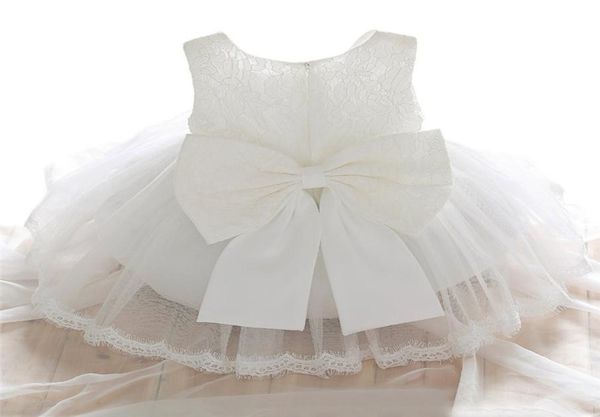 2021 Robe de baptême du nouveau-né pour bébé fille blanche première fête d'anniversaire vêtements mignons sans manches enfant en bas âge fille robe de baptême vêtements K716006307