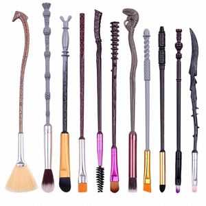 2021 Nieuwste 11 stks/set Toverstaf Make-Up Kwasten Set Pro Synthetisch Haar Oogschaduw Ccealer Lip Cosmetica Beauty Tools Maquiagem i7pO #