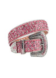 2021 Nieuwste mode Western Crystal Studded Belt Luxury riem Diamond Cowgirl Cowboy Rhinestone Belts for Kid Jean Cinto de Stra4470636