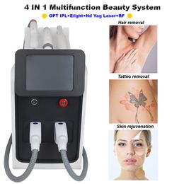 OPT IPL Nd Yag Laser Elight RF 4 en 1 Equipo de belleza Depilación Elimina las ojeras Máquina de estiramiento facial