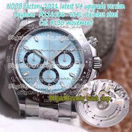 2021 NF V4 versie 904L stalen kast armband CAL 4130 SA4130 chronograaf automatisch kastanjebruine keramische bezel herenhorloge 116506 e240z