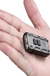 2021 Nitecore tip Se Mini Metal Key -knop Licht met clip 700lms 2x P8 LED's Pocket Torch EDC Typec USB oplaadbare zaklamp 215676399