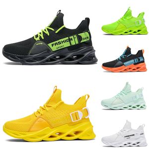 2021 Non-Marque hommes femmes chaussures de course noir blanc vert volt Citron jaune orange Respirant mens mode formateurs sports de plein air baskets
