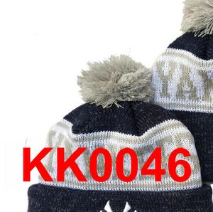 2021 NY Gorro de béisbol Equipo norteamericano Parche lateral Lana de invierno Deporte Gorro de punto Gorros con calavera A4