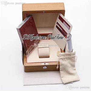 2021 OMBox Watch Boxes bevat grote Beech Wood Instructions Garantiekaart en Holder Premium Handtas Super Edition Accessoires O327H