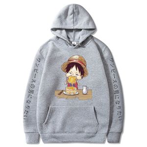 2021 One Piece Monkey D. Luffy Pullover Sweatshirt Lente Vrouwen Mannen Hoodies Harajuku Sudadera Y0803