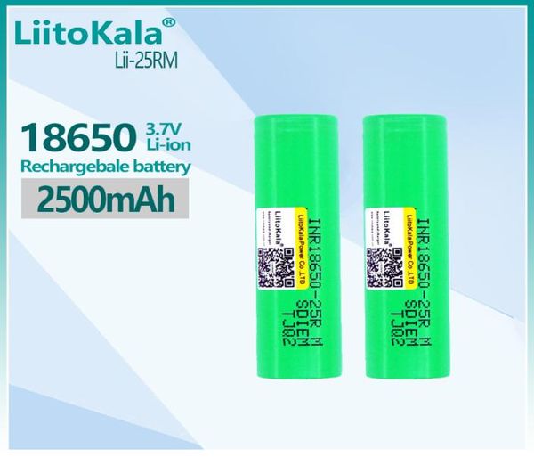 2021 marca original 18650 2500mAh batería recargable 36V INR18650 25R M 20A descarga5769388