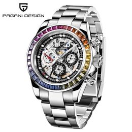 2021 Pagani Ontwerp Automatisch horloge 40 mm Men Mechanisch skelet horloges roestvrij staal waterdichte modebedrijf Relogio mascul328m