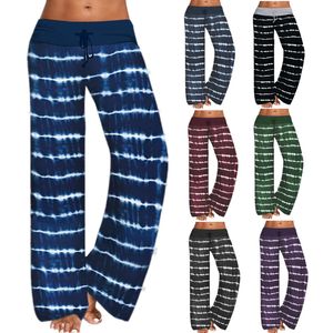 2021 Broekstijl Dames Loose Tie-Dye Gedrukte Yoga Wide Leg Sports broek