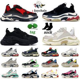 2021 Paris Brand Triple S Zapatos casuales para hombres y mujeres Luxurys Designers Dad Platform Sneakers para hombres, mujeres, negro, blanco, botas vintage, zapatillas de tenis